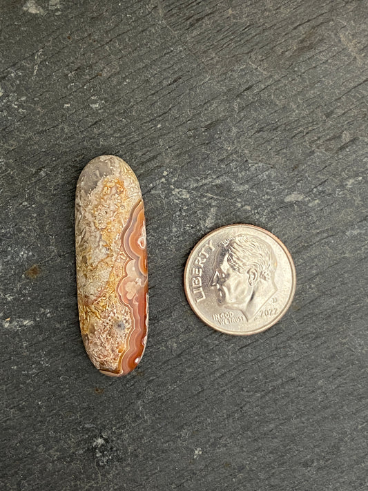 Sunset Crazy Lace Agate Long Oval Cabochon