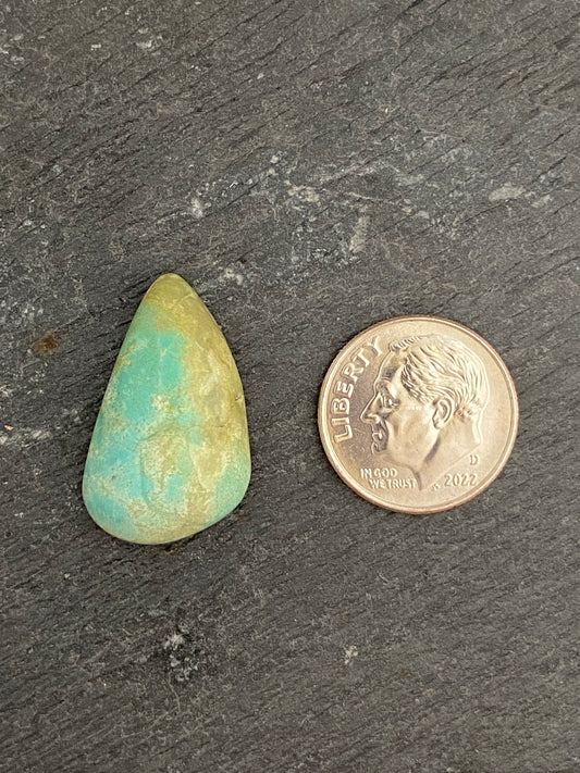 Small Offset Light Blue Number 8 Turquoise Cabochon