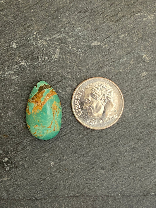 Small Teardrop Tyrone Turquoise Cabochon