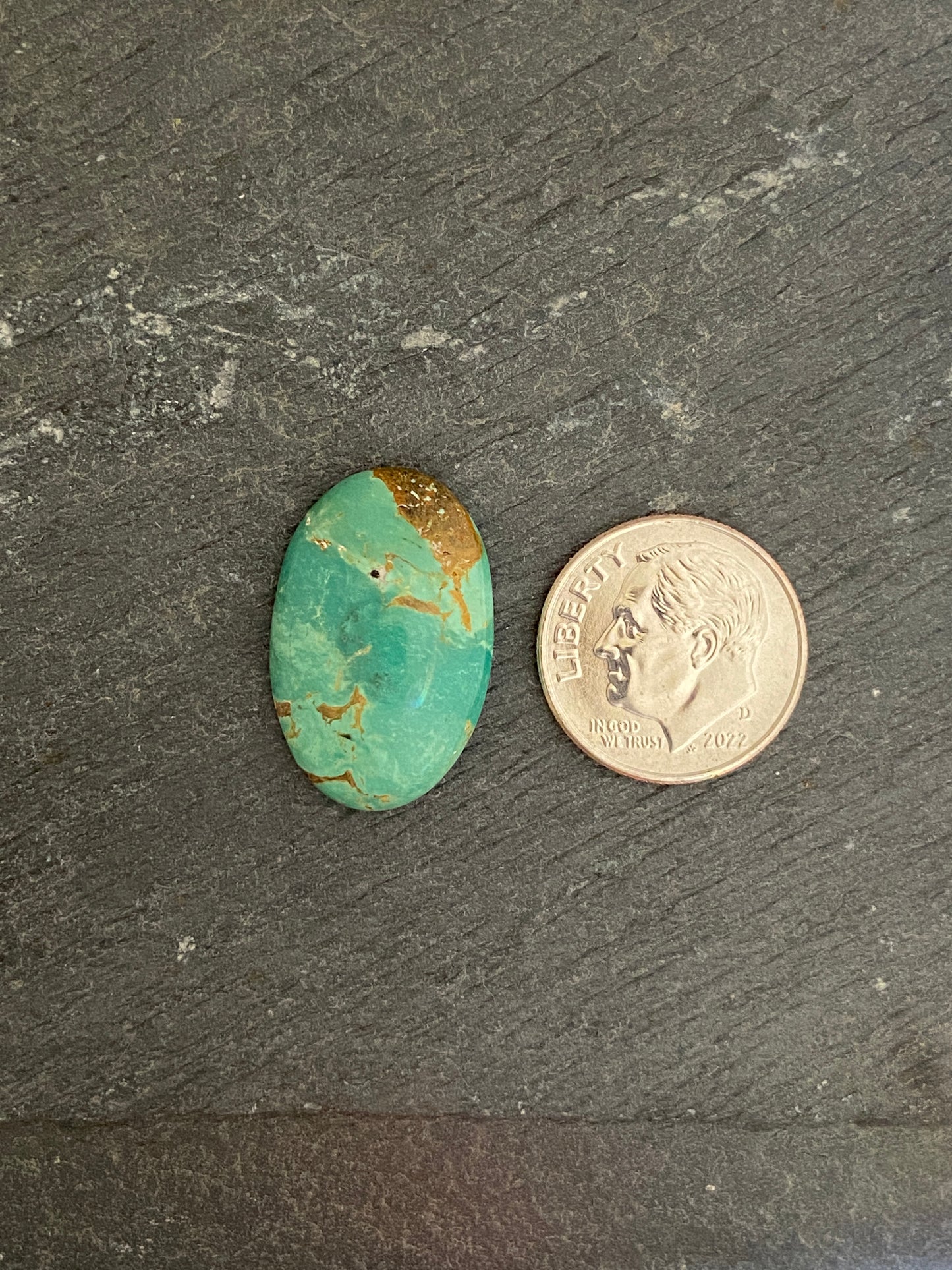 Oval Tyrone Turquoise Cabochon