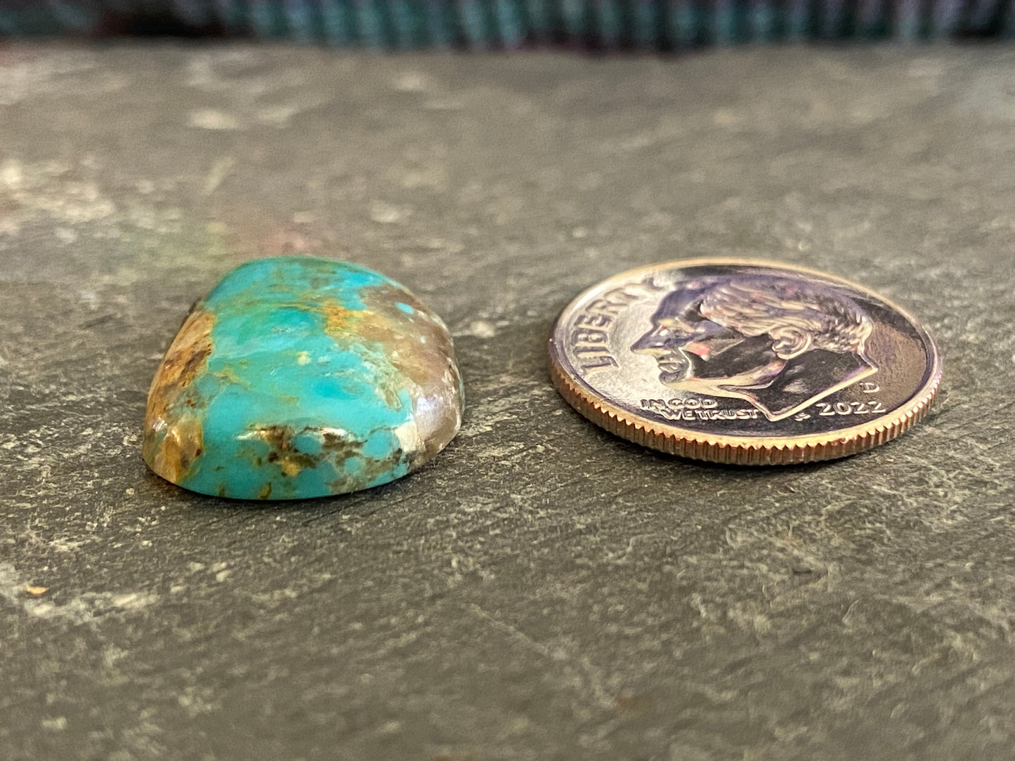 Small Blue Green Turquoise Cabochon~American Turquoise