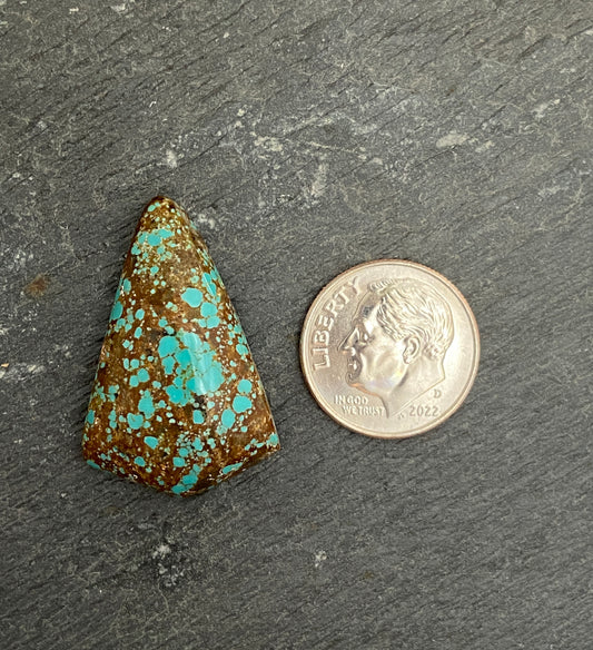 Shield of Number 8 Turquoise Cabochon