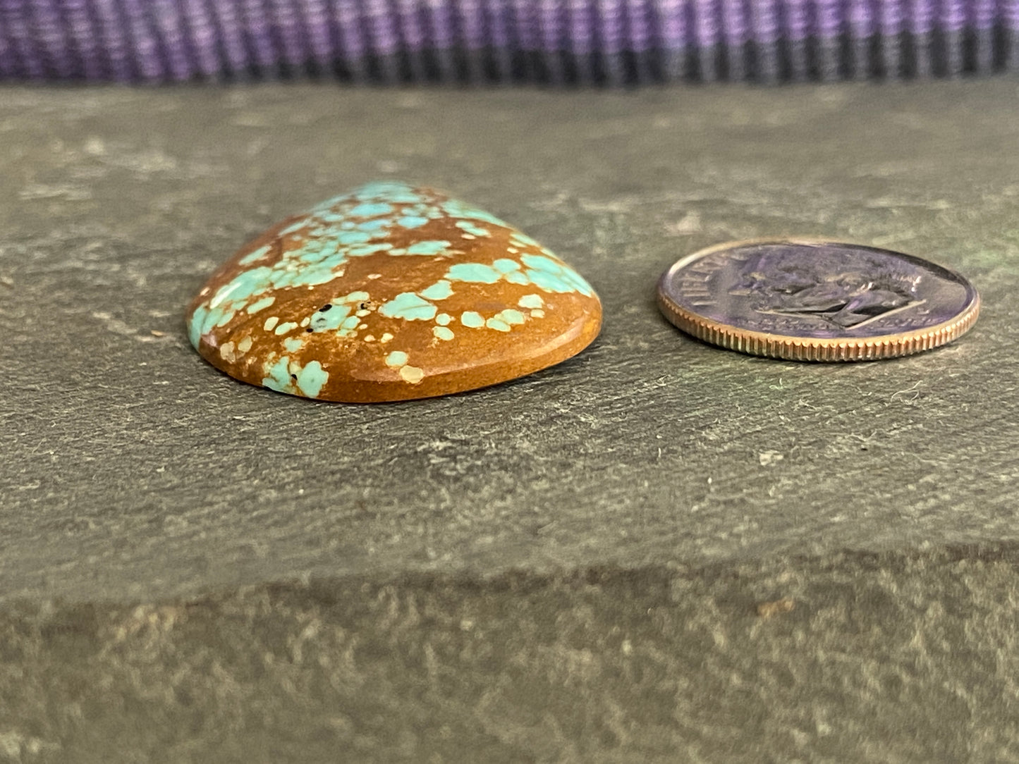 Spotted Sky Blue Large Teardrop Turquoise Cabochon